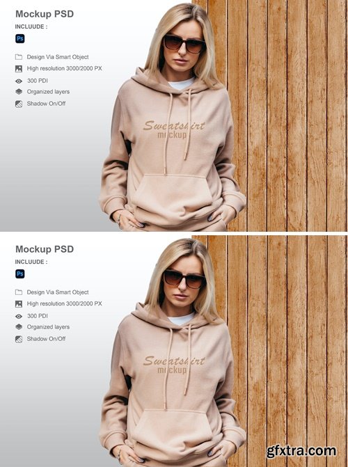 Female Sweatshirt Mockup 9UQN46Z
