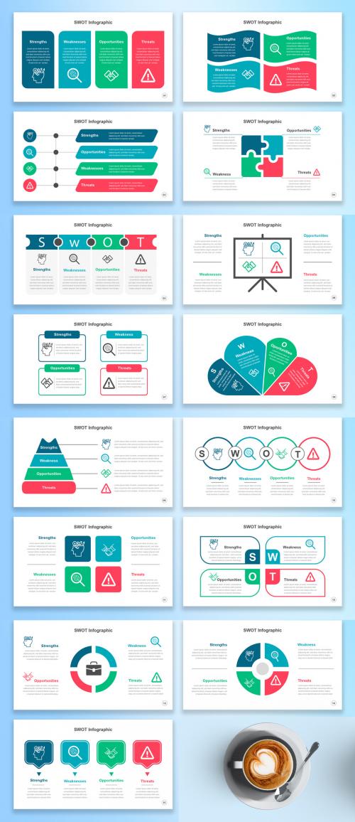 Swot Infographic Presentation Colorful Layout | SWOT Slide 587910056