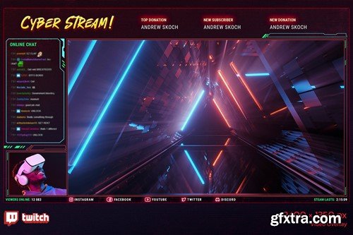 Gaming Stream Twitch Templates X66LDD2 Gaming Stream Twitch Templates X66LDD2