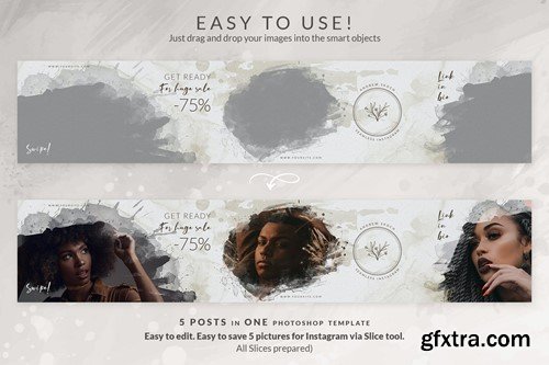 Watercolor Instagram Carousel BMFB4PC Watercolor Instagram Carousel BMFB4PC