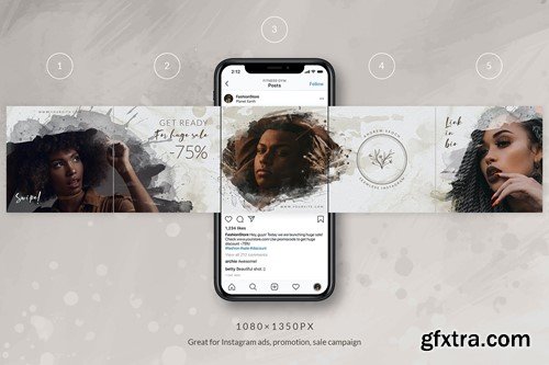 Watercolor Instagram Carousel BMFB4PC Watercolor Instagram Carousel BMFB4PC