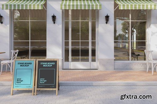 Cafe Stand Board - Mockup Template VR PVTP9JV Cafe Stand Board - Mockup Template VR PVTP9JV