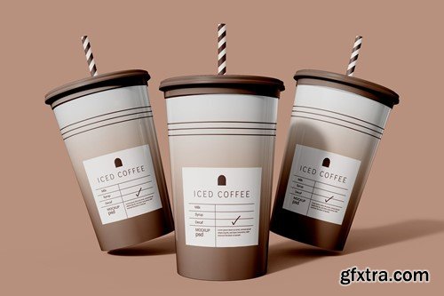 Smoothie Cups with Straw Mockup 96C2LED Smoothie Cups with Straw Mockup 96C2LED