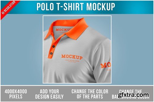 Close-up Polo T-Shirt Mockup 8WPRDQK Close-up Polo T-Shirt Mockup 8WPRDQK