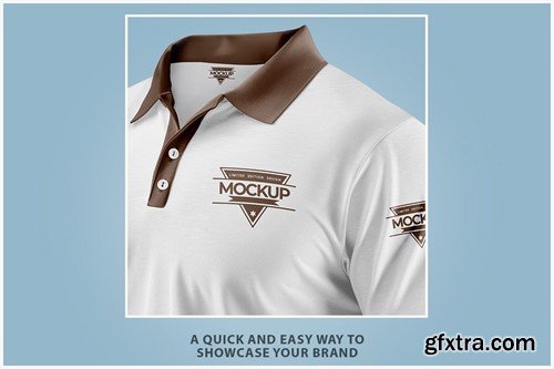 Close-up Polo T-Shirt Mockup 8WPRDQK Close-up Polo T-Shirt Mockup 8WPRDQK