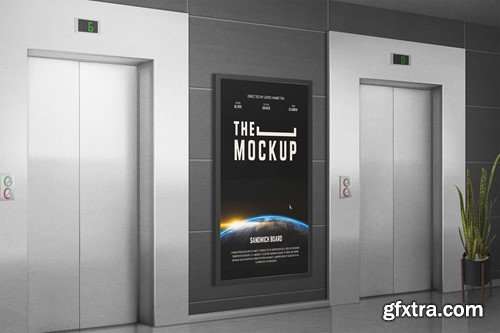 Billboard Wall Elevator Mockup BMJGTGD Billboard Wall Elevator Mockup BMJGTGD