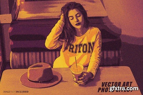 Retro Vector Art Photo Effect RVN3P7J Retro Vector Art Photo Effect RVN3P7J