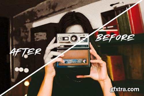 Retro Halftone Photo Effect PGTEK8W Retro Halftone Photo Effect PGTEK8W