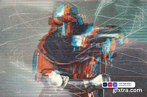 VHS Tape Glitch Photoshop Action ZB8UQA3 VHS Tape Glitch Photoshop Action ZB8UQA3