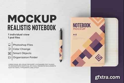 Notebook Mockup 53RU2UQ Notebook Mockup 53RU2UQ