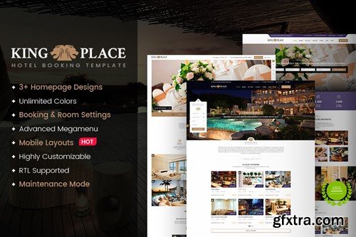 KingPlace - Hotel Booking WordPress Theme LSGWT9N KingPlace - Hotel Booking WordPress Theme LSGWT9N