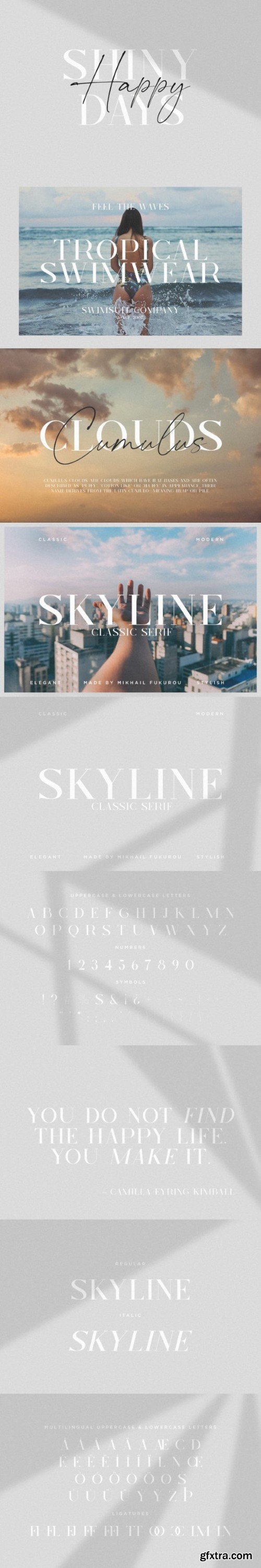 Skyline serif font