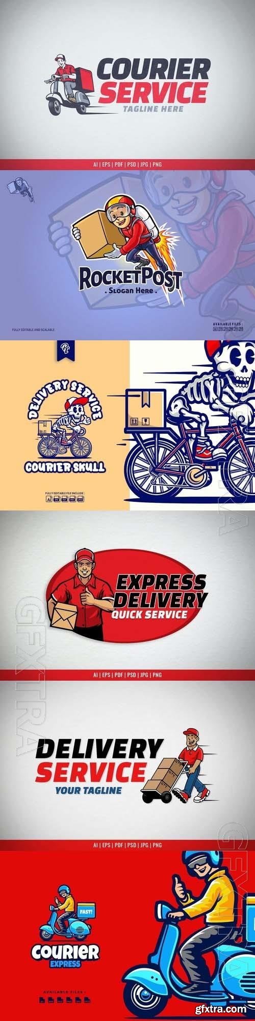 Delivery Service Logo Template 6xEPS