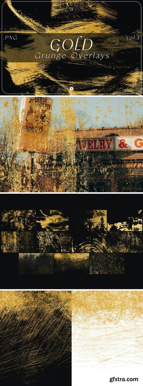 Gold Grunge Overlays Vol.3 NW7RRU7