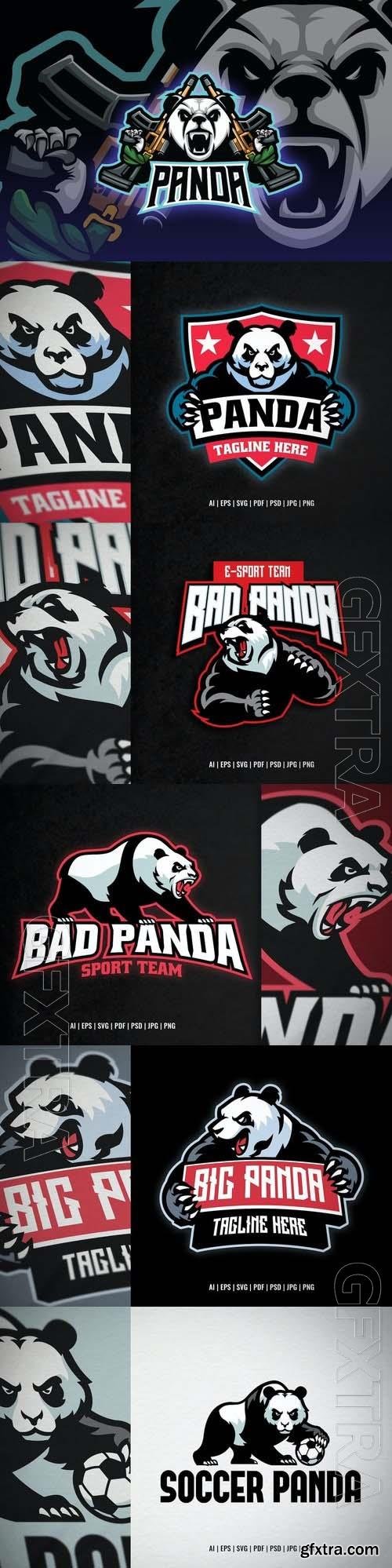 Panda Mascot Logo 6xEPS