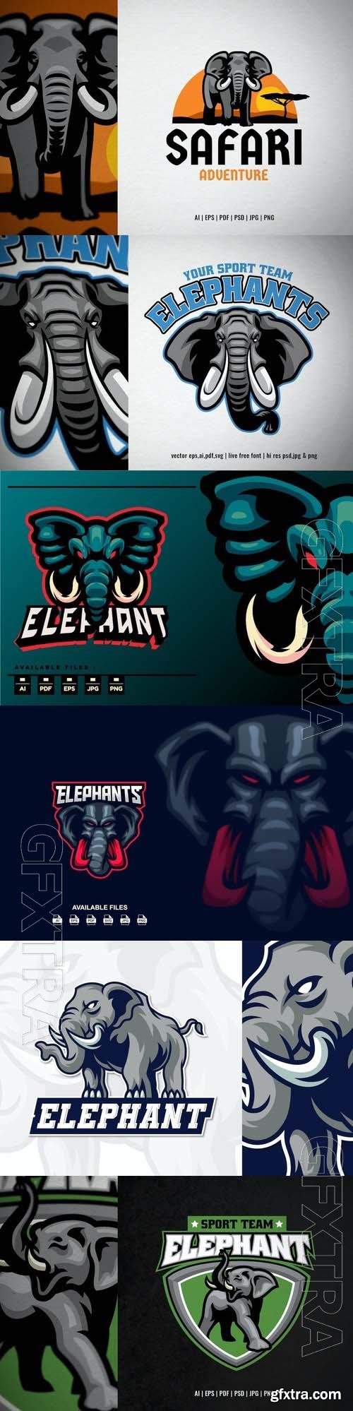 Elephant sport logo 6xEPS