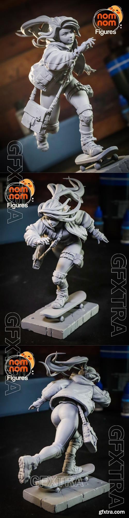 Nomnom Figures - Slink the Skatergirl &ndash; 3D Print Model