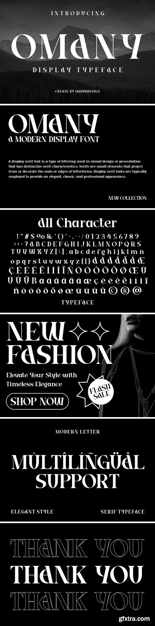 Omany - A Modern Display Font