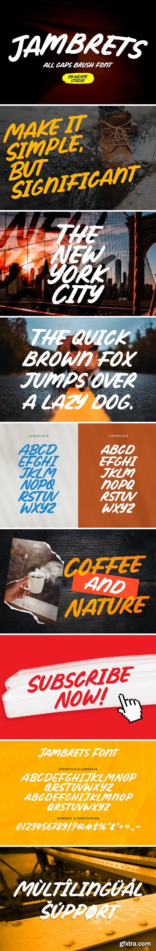 Jambrets - All Caps Brush Font
