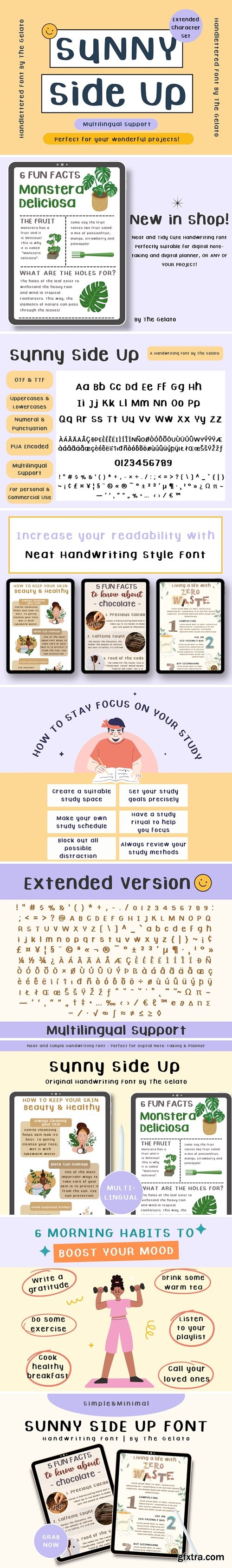 Sunny Side Up Handlettered Marker Font