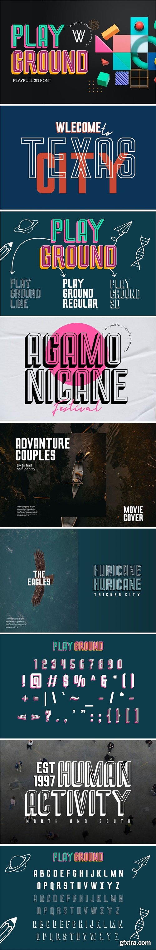 Play Ground 3D fonts Play Ground 3D fonts