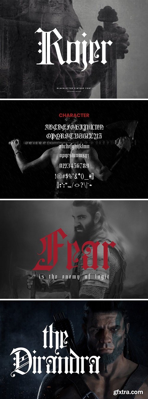 Rojer - Blackletter Font Rojer - Blackletter Font