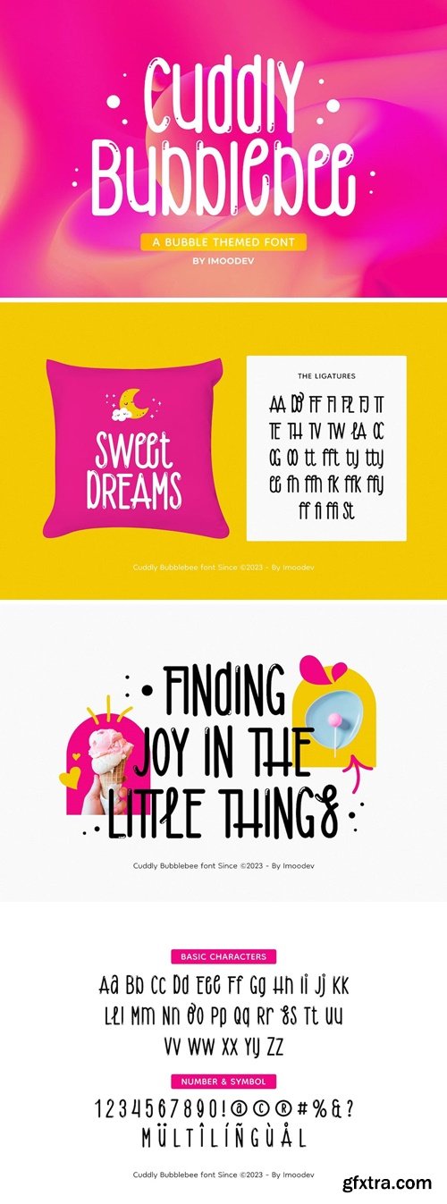 Cuddly Bubblebee - Bubble Font Cuddly Bubblebee - Bubble Font