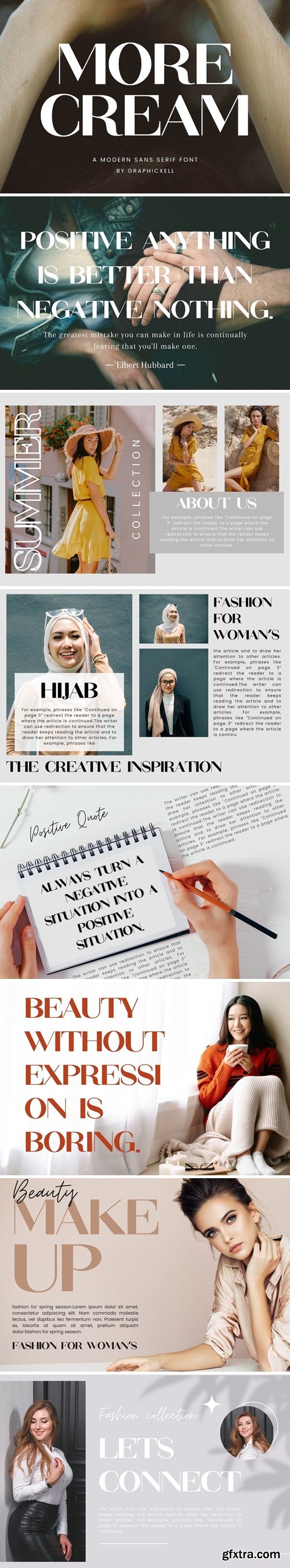 More Cream Elegant Sans Serif Font More Cream Elegant Sans Serif Font