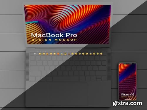 MacBook Pro & iPhone XS Design Mockup 2 Ui8.net