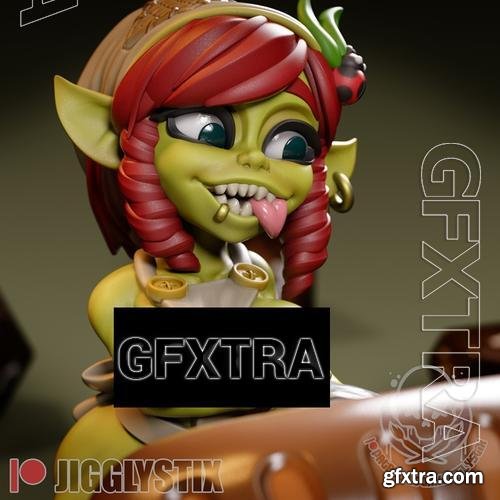 Jigglystix - Campfire Goblin Girl &ndash; 3D Print Model