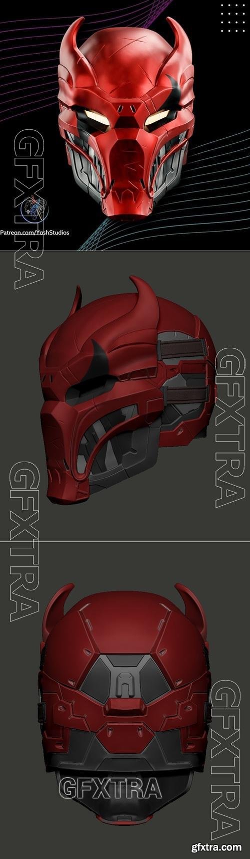 Yosh Studios - Red Hood Shinobi Helmet &ndash; 3D Print Model