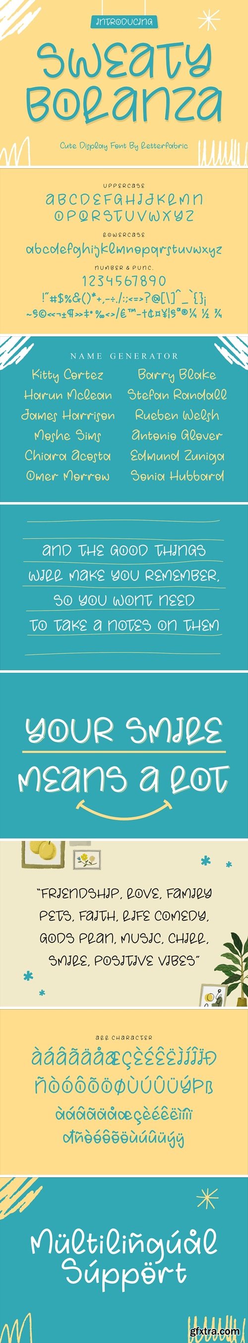 Sweaty Bolanza a Display Font Sweaty Bolanza a Display Font