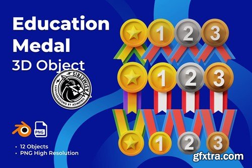 Education Medal 3d Object Z2M8XVS