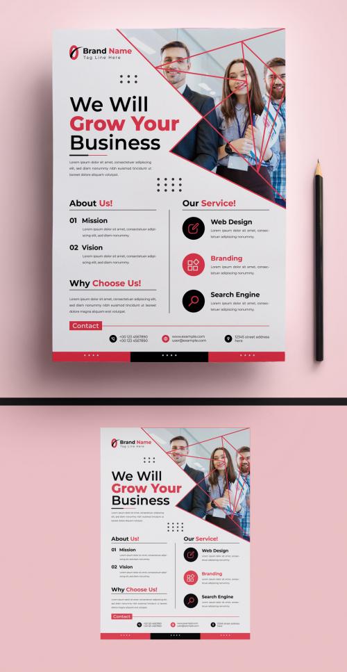 Grow Business Flyer Design Template 582941798