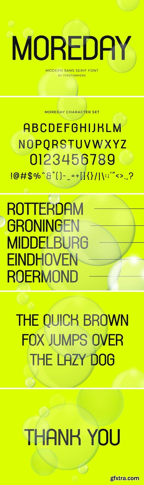 Moreday - Modern Sans Serif Font