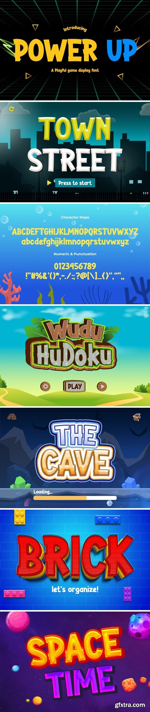 Power Up - Unleash the Fun Gaming Experience Font