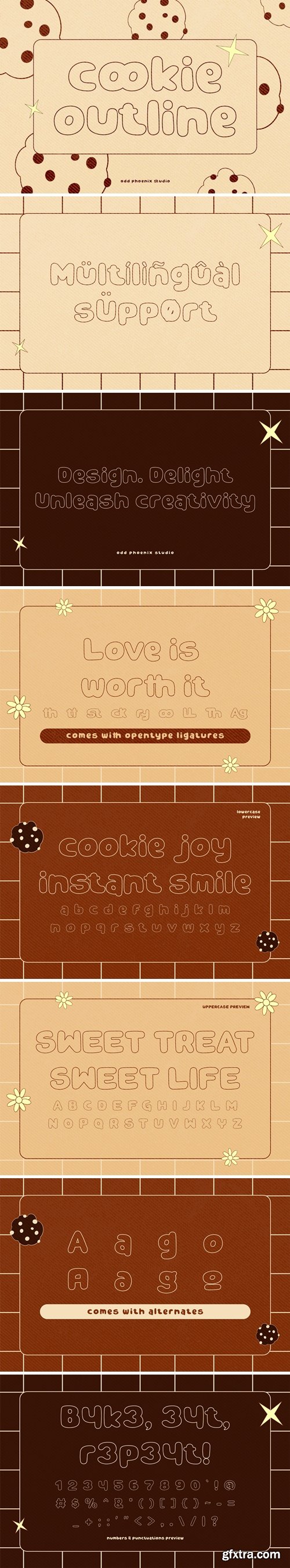 Cookie Outline - Sans Serif Font Cookie Outline - Sans Serif Font