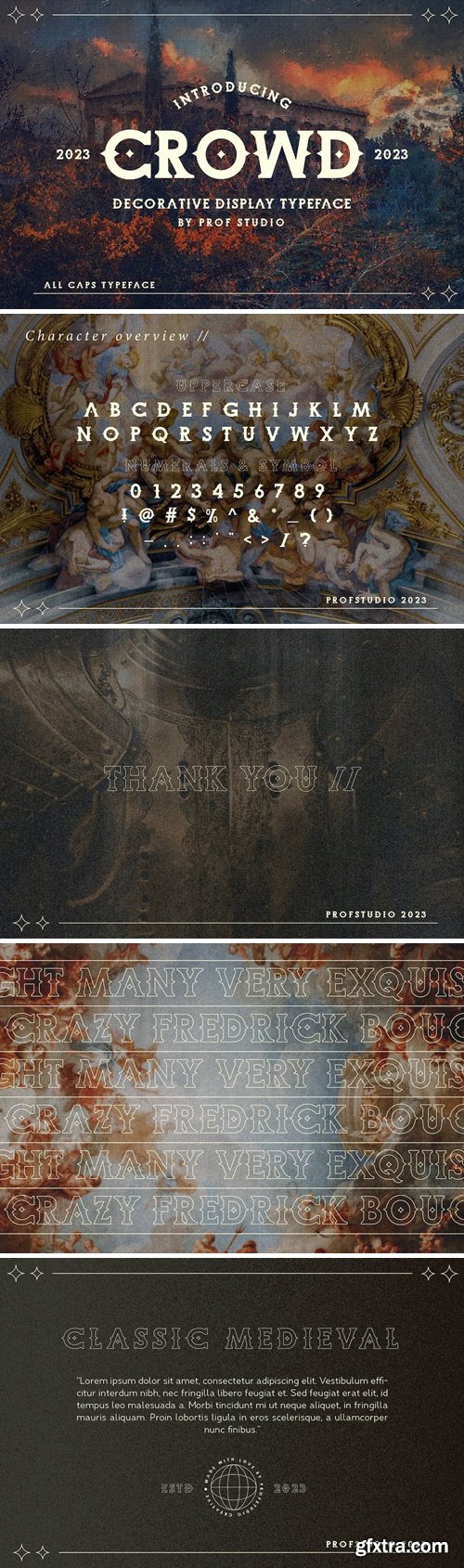 Crowd - Decorative Display Typeface Font