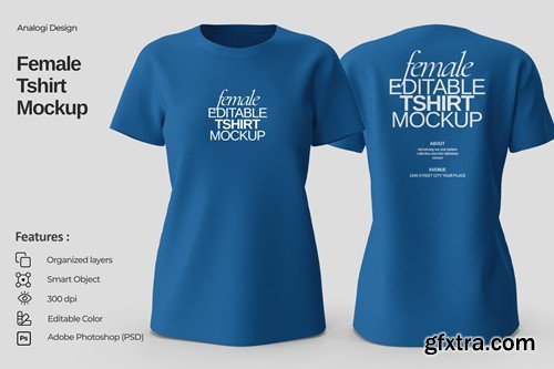 Female Tshirt Mockup TM3U9CF