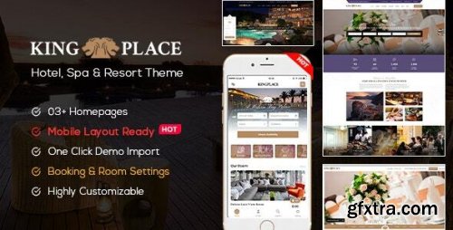 Themeforest - KingPlace - Hotel Booking, Spa &amp; Resort WordPress Theme (Mobile Layout Ready) 20990483 v1.2.10 - Nulled