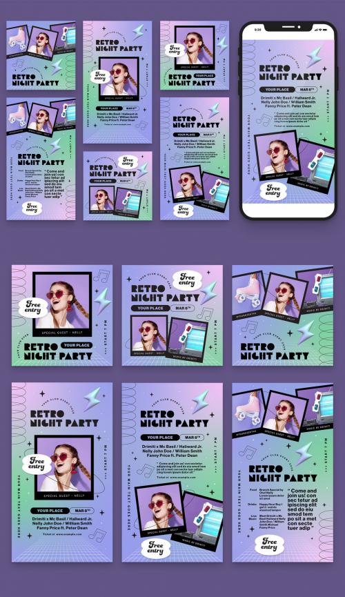 Retro Social Media Banners 587101914