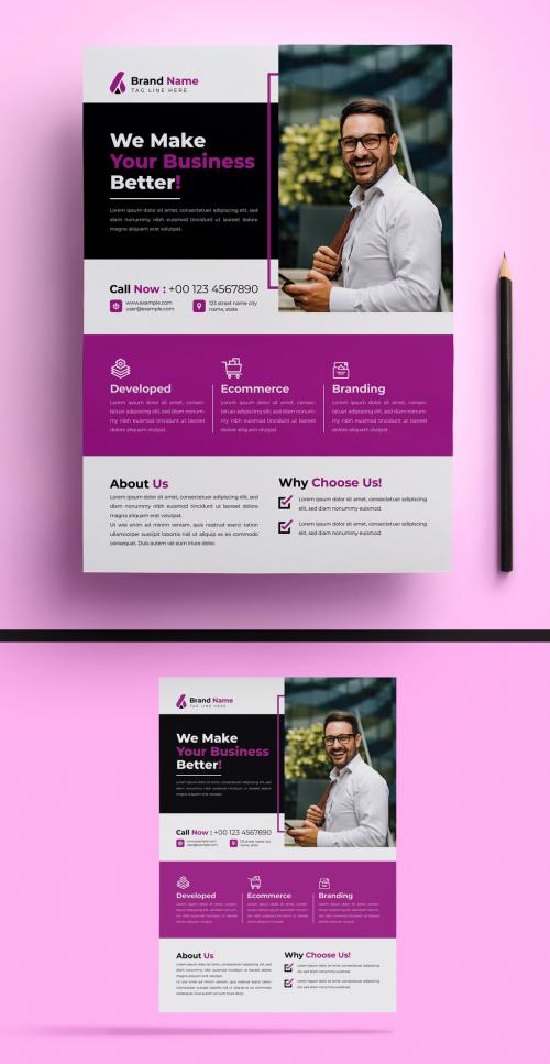 Corporate Business Flyer Design Template 582429403