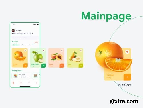 Fruitee - Fresh Fruit Shopping App UI Kit Ui8.net