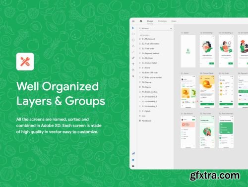 Fruitee - Fresh Fruit Shopping App UI Kit Ui8.net