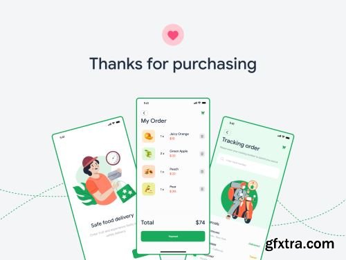 Fruitee - Fresh Fruit Shopping App UI Kit Ui8.net