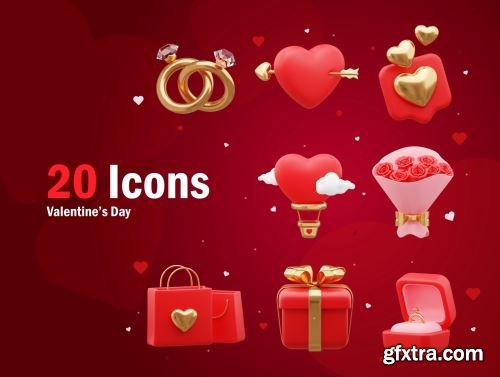Valentine's Day 3D Asset Ui8.net