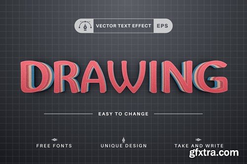 Drawing Easer - Editable Text Effect, Font Style P3KAKNY Drawing Easer - Editable Text Effect, Font Style P3KAKNY