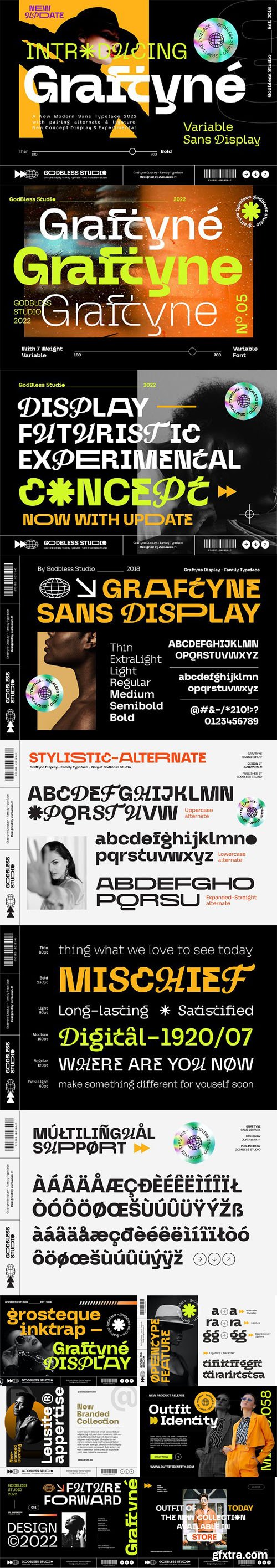 Graftyne Sans Serif Typeface