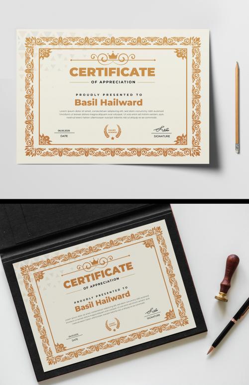 Clean Certificate Design Template 583337667
