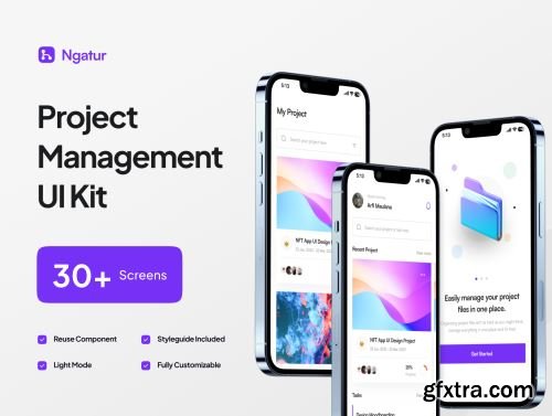 Ngatur - Project Management App UI Kit Ui8.net